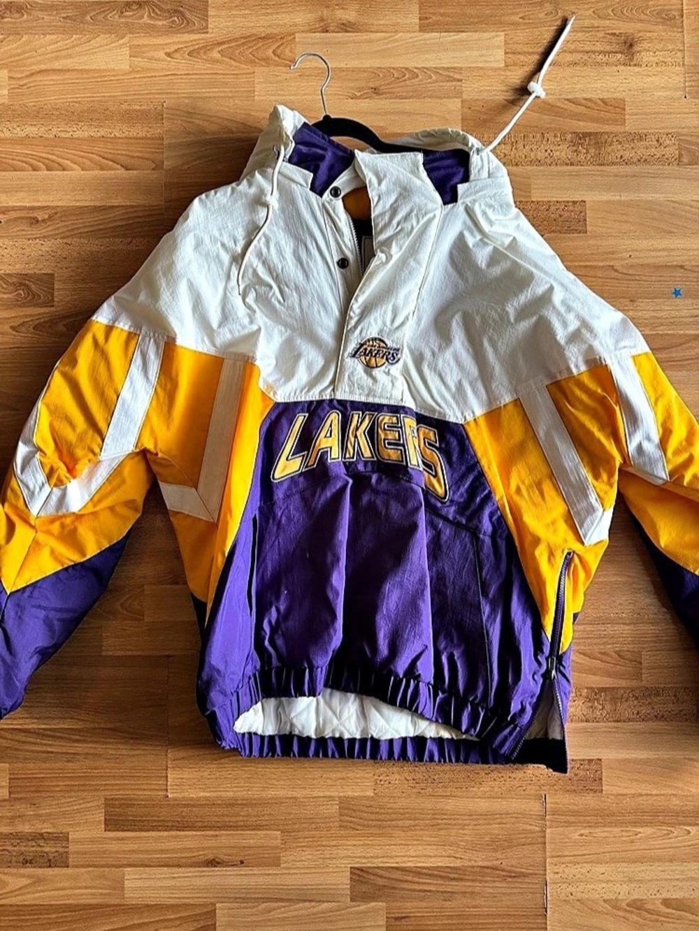 Starter Los Angeles Lakers Vintage Starter Jacket Purple & White XL